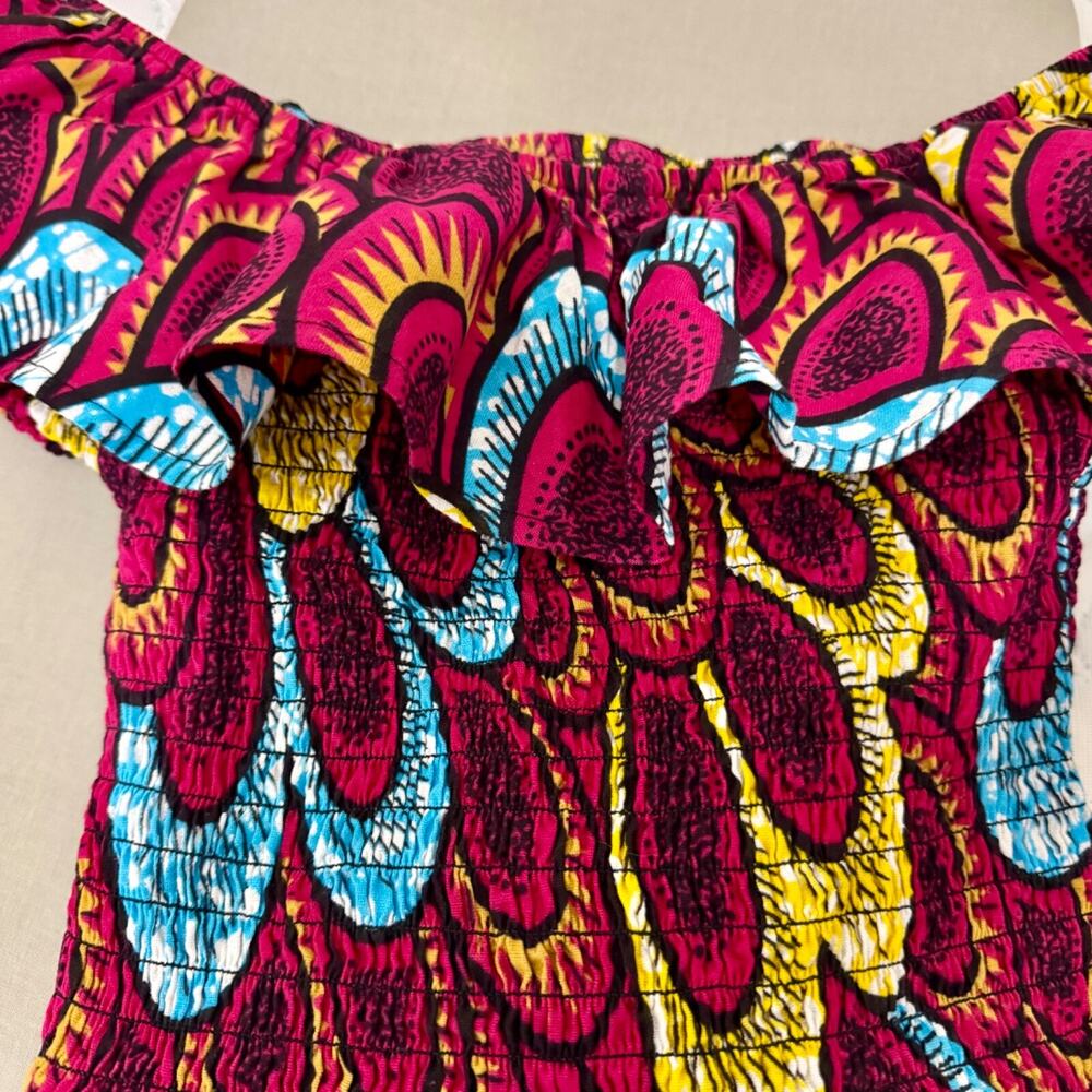 Summer Mini Dress for Women Cotton Blend Vibrant Colors Size S - Picture 6 of 6